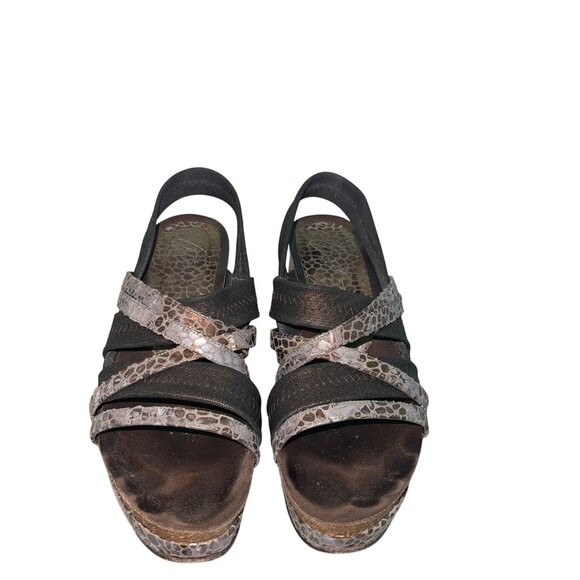 Donald J Pliner Womens Sandals Brown Size 9 Becky Wedge Espresso Strappy - Picture 6 of 9